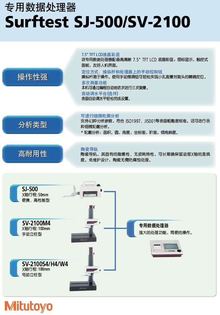 精准测量，品质保障 日本三丰Mitutoyo SV-2100W4表面粗糙度测量仪与数据处理服务详解
